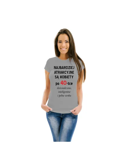 Koszulka z Nadrukiem Najbardziej Atrakcyjne Są Kobiety