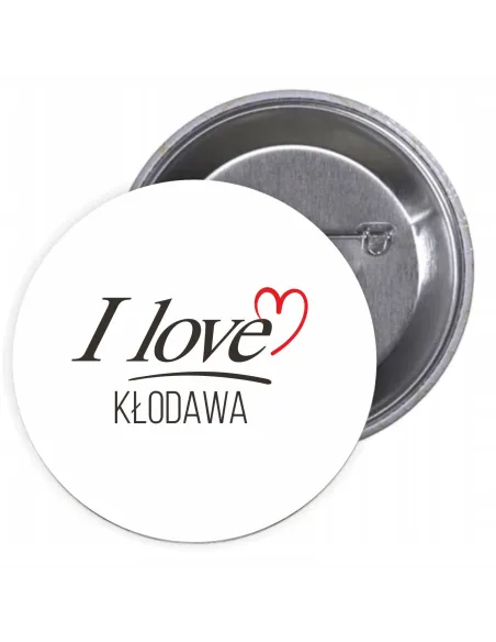 Przypinki Buttony – Love Kłodawa Znaczki Badziki Grafiką