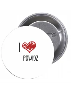Przypinki Buttony – Love Powidz Znaczki Badziki Grafiką