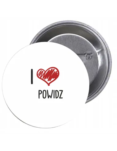 Przypinki Buttony – Love Powidz Znaczki Badziki Grafiką
