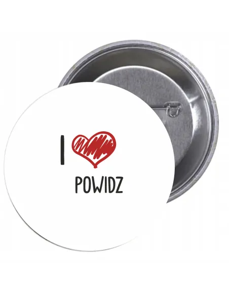 Przypinki Buttony – Love Powidz Znaczki Badziki Grafiką