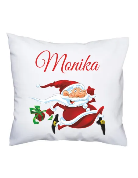 Poduszka Świąteczna Mikołajem Nadrukiem Świątecznym Imię