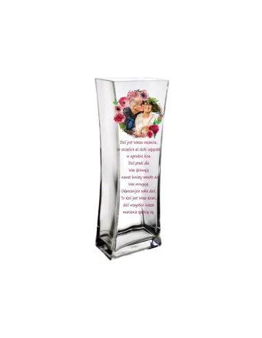 Wazon z Nadrukiem na Prezent Święta Mikołajki Choinka