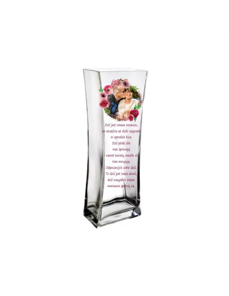 Wazon z Nadrukiem na Prezent Święta Mikołajki Choinka