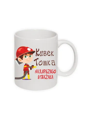 Kubek z Nadrukiem – Kubek Imię Najlepszego Strażaka