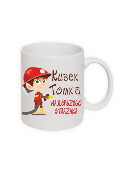 Kubek z Nadrukiem – Kubek Imię Najlepszego Strażaka