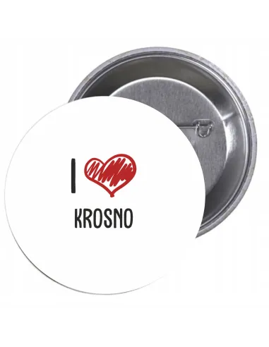 Przypinki Buttony Love Krosno Znaczki Badziki Pamiątkowe