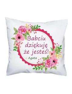 Poduszka z Nadrukiem – Imię Prezent Dzień Babci Babciu