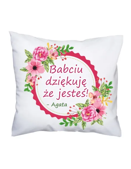Poduszka z Nadrukiem – Imię Prezent Dzień Babci Babciu