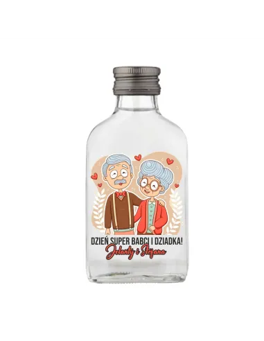 Buteleczki Setki z Nadrukiem dla Babci Dziadka na Prezent
