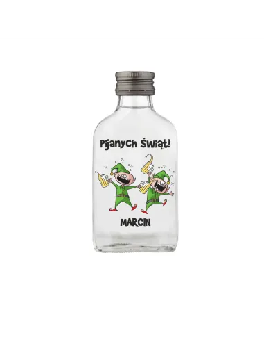 Buteleczki Setki z Nadrukiem na Prezent Święta Choinkę