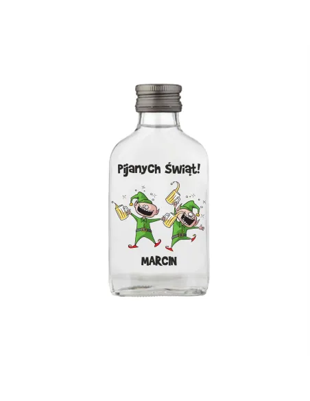 Buteleczki Setki z Nadrukiem na Prezent Święta Choinkę