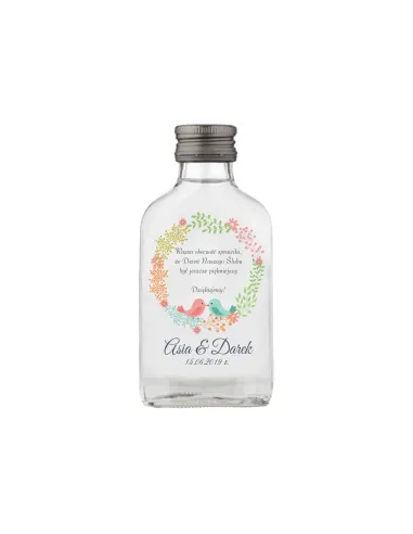 Buteleczki Weselne z Nadrukiem – 100 szt Gotowy Projekt
