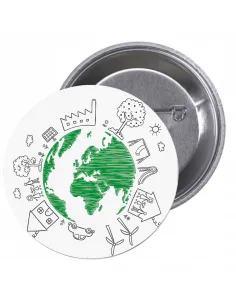 Przypinki Buttony – Ekologia Znaczki Badziki Grafiką