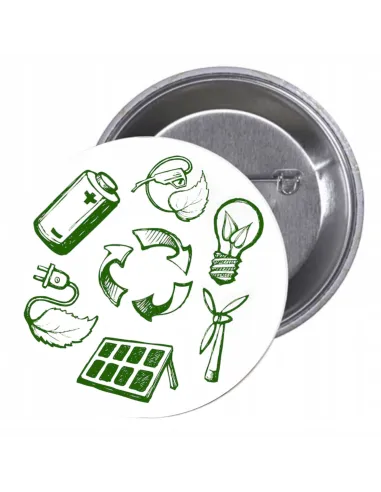 Przypinki Buttony Ekologia Znaczki Badziki na Zamówienie