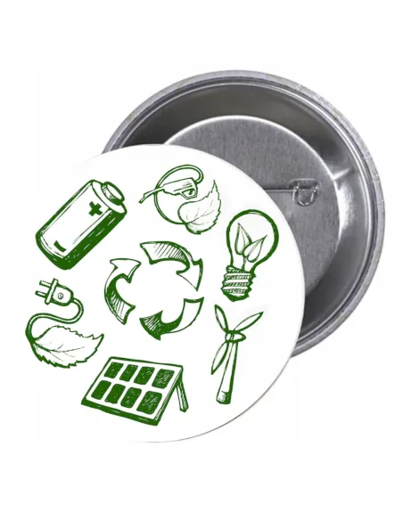 Przypinki Buttony Ekologia Znaczki Badziki na Zamówienie