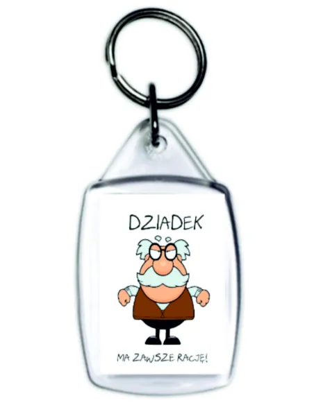 Brelok do Kluczy z Nadrukiem Prezent Dzień Dziadka Dzień