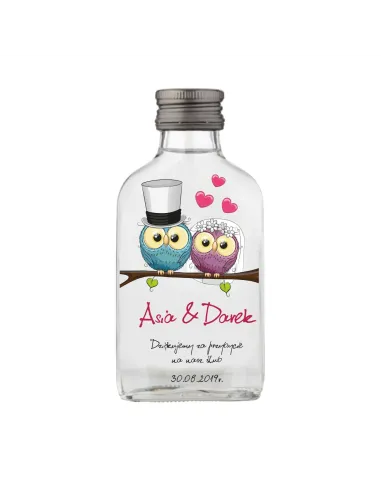 Butelki z Nadrukiem na Wesele Prezent 100 ml na Prezent