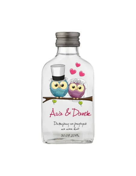Butelki z Nadrukiem na Wesele Prezent 100 ml na Prezent