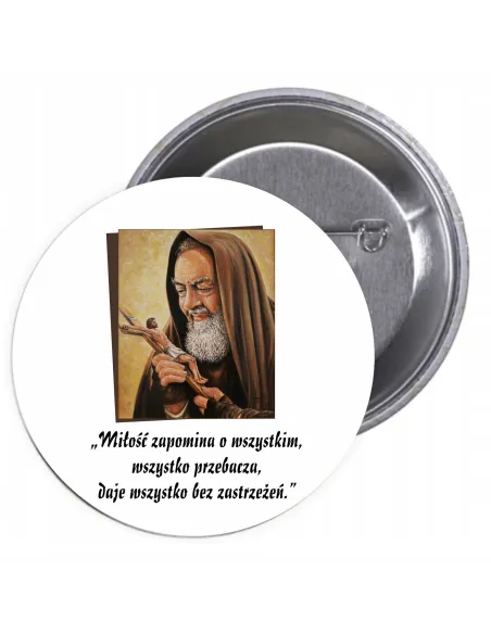 Przypinki Buttony Religijne Znaczki Badziki z Grafiką