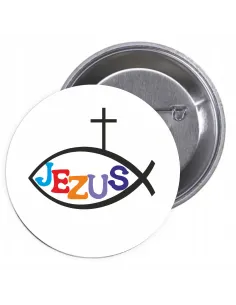 Przypinki Buttony Religijne Jezus Znaczki Badziki Grafiką