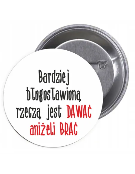 Przypinki Buttony Religijne Znaczki Badziki Reklamowy