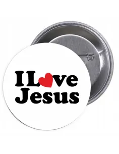 Przypinki Buttony – Love Jezus Znaczki Badziki Grafiką