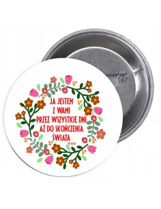 Przypinki Buttony Religijne Znaczki Badziki z Przypinki