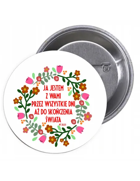 Przypinki Buttony Religijne Znaczki Badziki z Przypinki