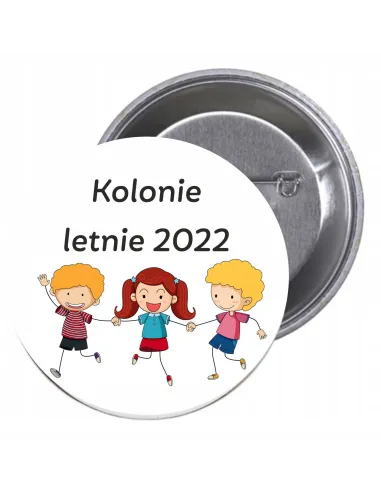 Przypinki Buttony Kolonie Letnie 2022 Znaczki Badziki