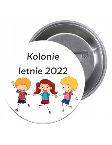 Przypinki Buttony Kolonie Letnie 2022 Znaczki Badziki