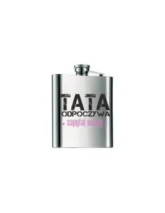 Piersiówka na Prezent z Nadrukiem Taty Nadrukiem 210 ml