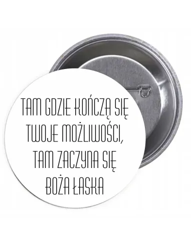 Przypinki Buttony Religijne Znaczki Badziki na Akcję