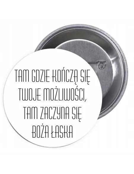 Przypinki Buttony Religijne Znaczki Badziki na Akcję