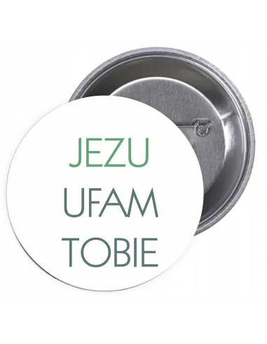 Przypinki Buttony Religijne Jezu Ufam Tobie Znaczki Badziki