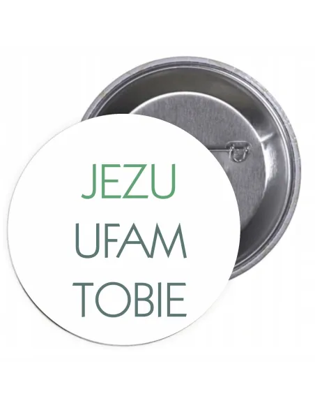 Przypinki Buttony Religijne Jezu Ufam Tobie Znaczki Badziki