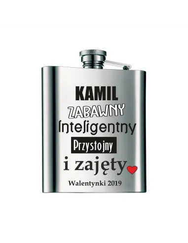 Piersiówka Nadruk UV Walentynki z Nadrukiem na Prezent