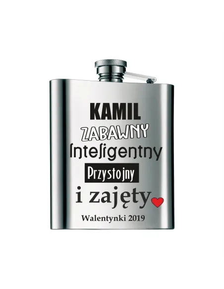 Piersiówka Nadruk UV Walentynki z Nadrukiem na Prezent