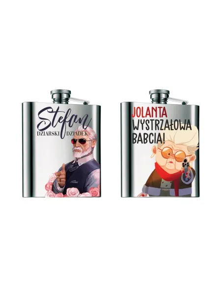 Piersiówka z Nadrukiem UV na Prezent na Dzień Dziadka