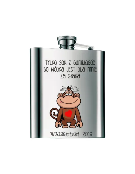 Piersiówka z Nadrukiem UV Prezent Walentynki na Prezent