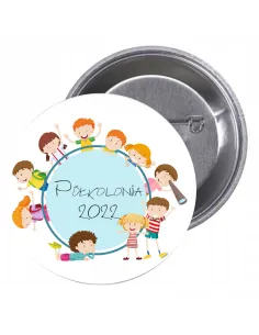 Przypinki Buttony – Półkolonia 2022 Znaczki Badziki Grafiką