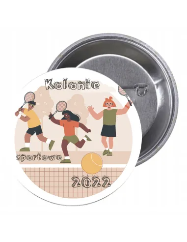 Przypinki Buttony Kolonie Sportowe 2022 Znaczki Badziki