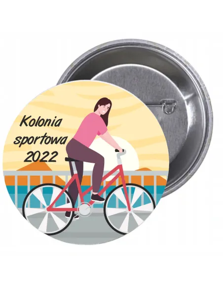 Przypinki Buttony Kolonia Sportowa 2022 Znaczki Badziki