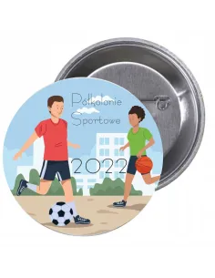 Przypinki Buttony Półkolonie Sportowa 2022 Znaczki Badziki