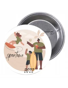 Przypinki Buttony Kolonie Sportowe 2022 Znaczki z Nadrukiem
