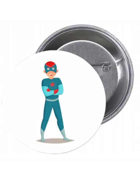 Przypinki Buttony Super Bohater Znaczki Badziki z Projektem