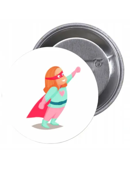 Przypinki Buttony Super Bohater Znaczki Badziki Reklamowy