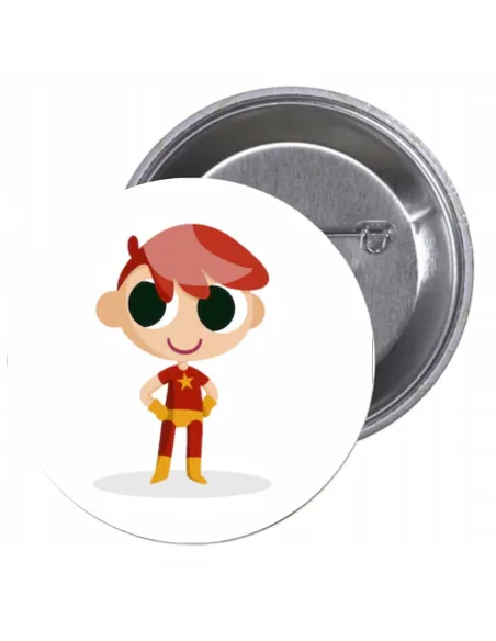 Przypinki Buttony Super Bohater Znaczki Badziki do Rozdania