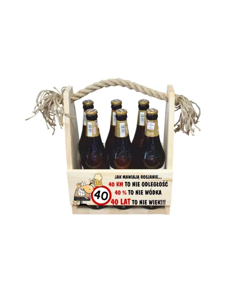 Skrzynka Nosidło Prezent Urodziny 30 40 50 60 z Nadrukiem