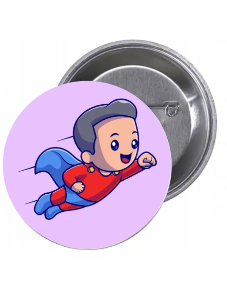 Przypinki Buttony Super Bohater Znaczki Badziki do Szkoły